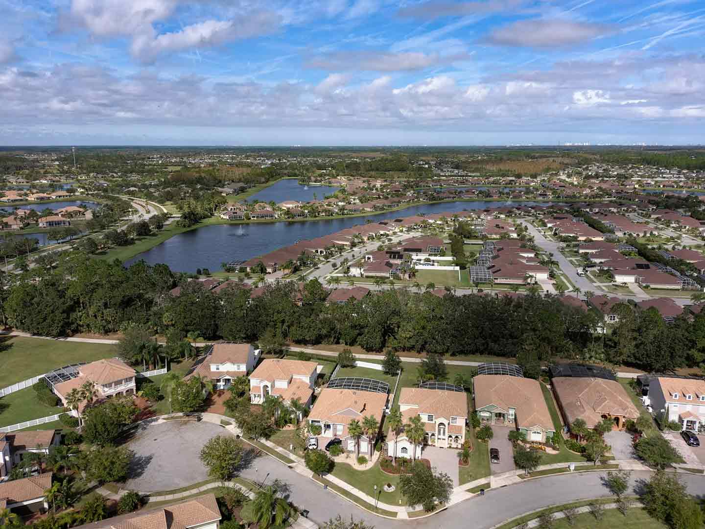 New Smyrna Neighborhood Aerial View